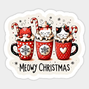 Meowy Christmas Sticker